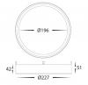 Auster Black & Gold Trim to Suit 18w LED Ceiling Oyster Light